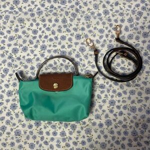 Longchamp Le Pliage Mini Canvas Mini Canvas Forest Green